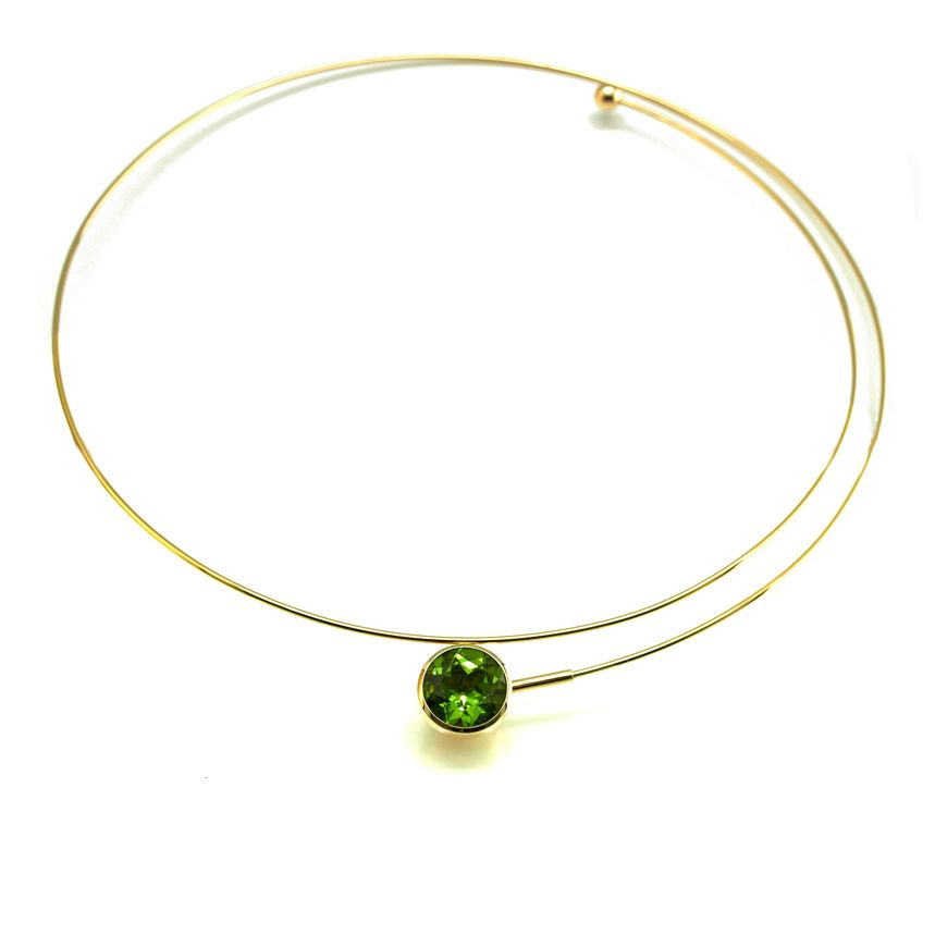 750/-Gelbgold Peridot