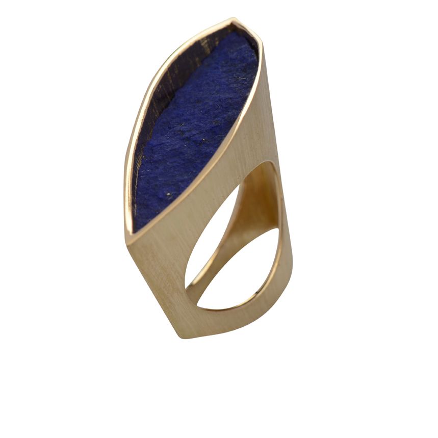 750/-Gelbgold Lapislazuli 12,60ct