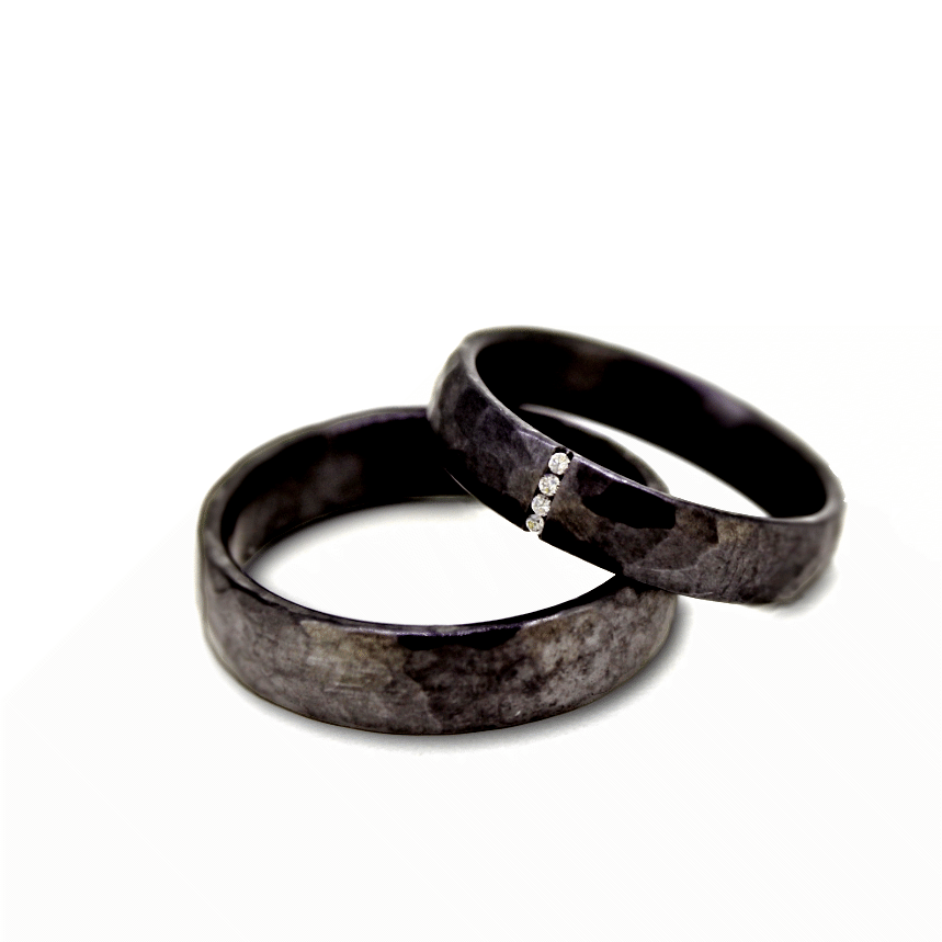 Tantum Design-Trauringe für Männer und Frauen "Tantum“ von Wörner - handgefertigte Schmuckkunst aus Tantal und Brillanten aus dem Galeriehaus Grosche, Castrop-Rauxel bei Duisburg im Kreis Recklinghausen